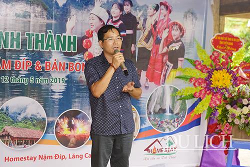 Giám đốc Fivestar Travel Lương Duy Doanh phát biểu tại lễ khánh thành